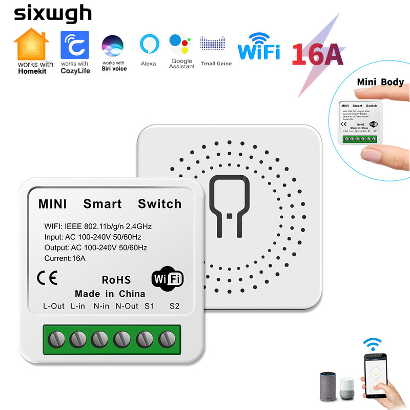 DIY Homekit Smart Switch MINI Modificateur de maison intelligente Tuya Zigbee Module de relais support télécommande et commande vocale facile à installer