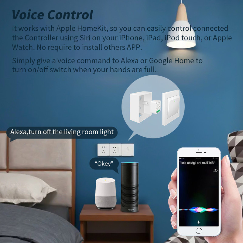 DIY Homekit Smart Switch MINI Modificateur de maison intelligente Tuya Zigbee Module de relais support télécommande et commande vocale facile à installer