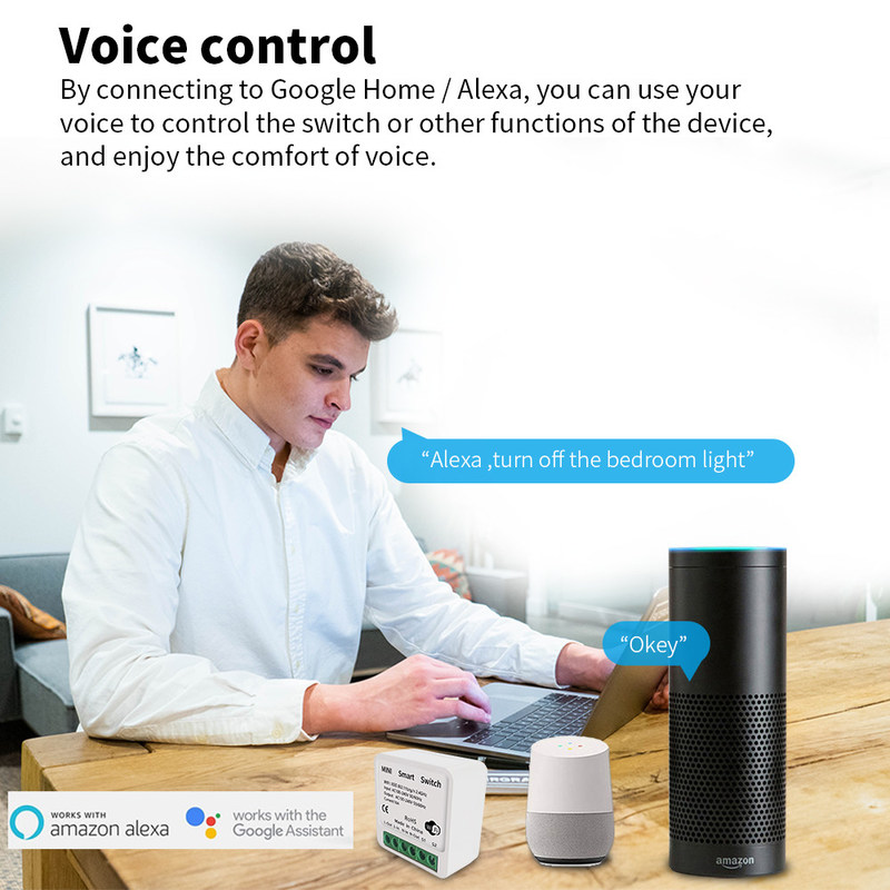 tuya wifi App Timing Home Smart Switch Socket WiFi Smart Switch Interruptor Intellectuel Relé de support de commande vocale
