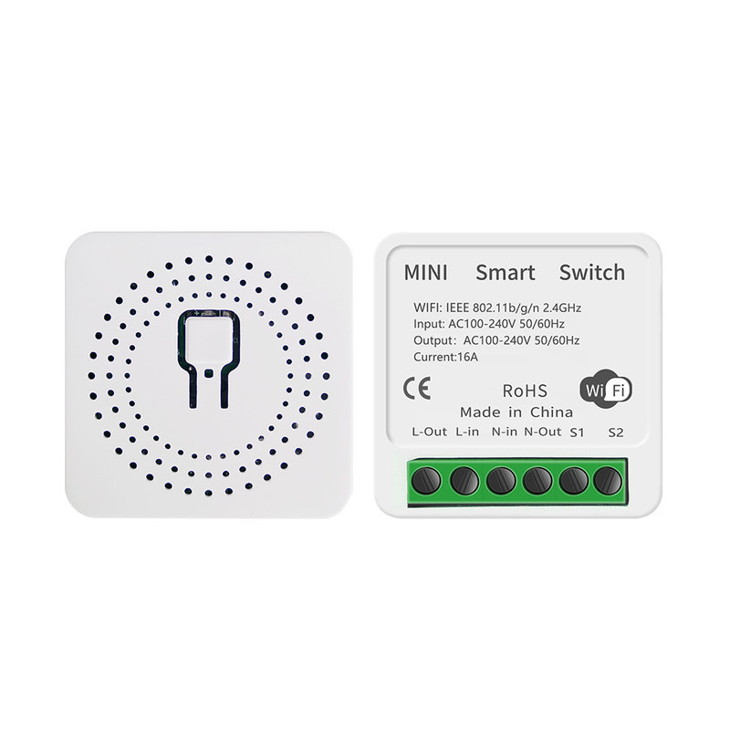 Tuya Alexa Timer Smart Switch 10A Module de relais Travail à distance Smart Switch prise en charge de la commande vocale Google Alexa facile à installer