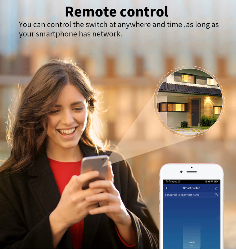 Tuya Alexa Timer Smart Switch 10A Module de relais Travail à distance Smart Switch prise en charge de la commande vocale Google Alexa facile à installer