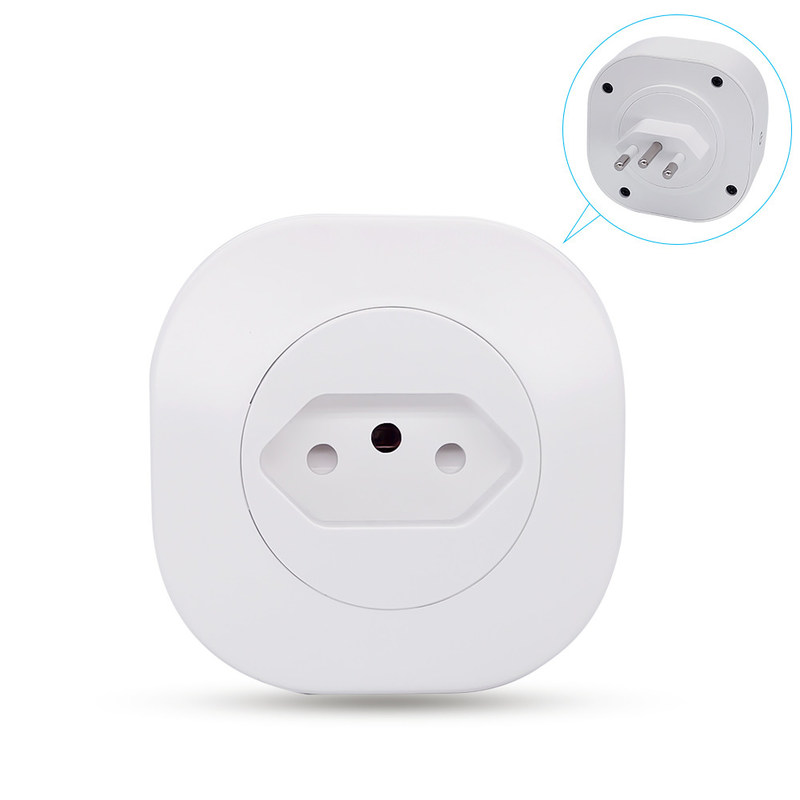 Prise intelligente standard 16A 220V 127V 50Hz de plancher du Brésil de prise de courant de prise de Tuya WIFI Smart