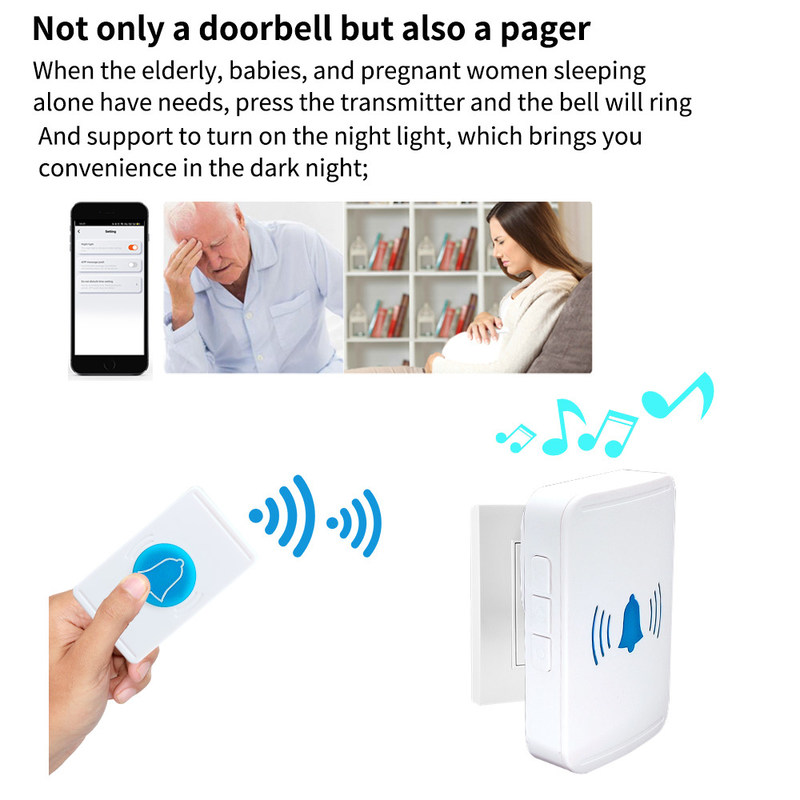 caméra à télécommande de sonnette de Smart Wifi de porte 30W de la haute définition visuelle sans fil de Bell