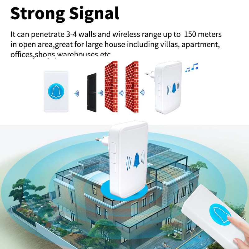 caméra à télécommande de sonnette de Smart Wifi de porte 30W de la haute définition visuelle sans fil de Bell