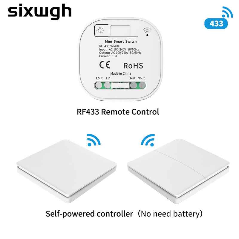 le commutateur intelligent de 2a 250v Whz01 Zigbee a arrondi le plus faible commutateur faisant le coin de l'interrupteur Rf433 Homekit