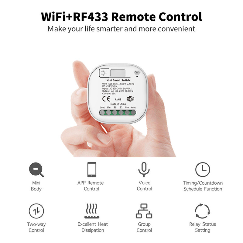 individu principal Homekit de Wifi trois à télécommande sans fil du commutateur 2.4GHz sur le commutateur
