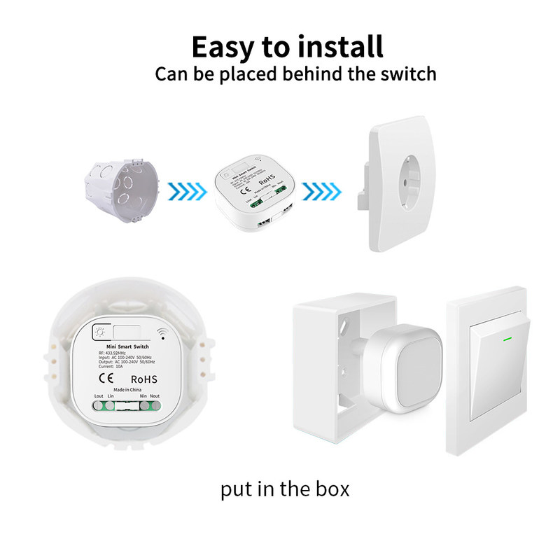 individu principal Homekit de Wifi trois à télécommande sans fil du commutateur 2.4GHz sur le commutateur