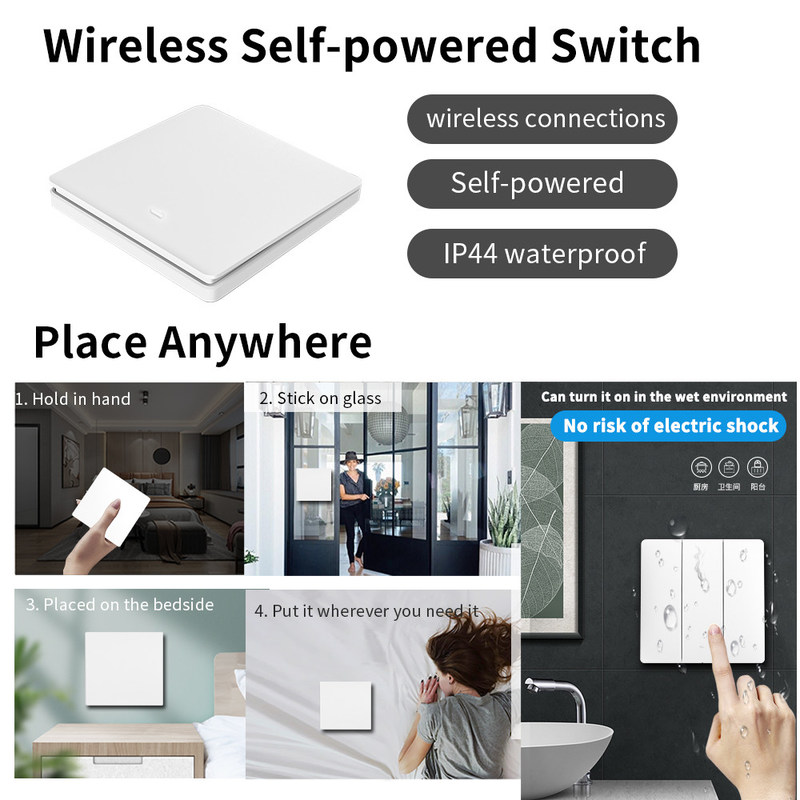 individu principal Homekit de Wifi trois à télécommande sans fil du commutateur 2.4GHz sur le commutateur