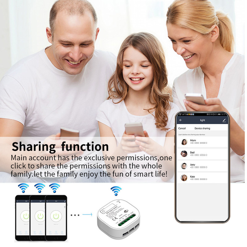 individu principal Homekit de Wifi trois à télécommande sans fil du commutateur 2.4GHz sur le commutateur