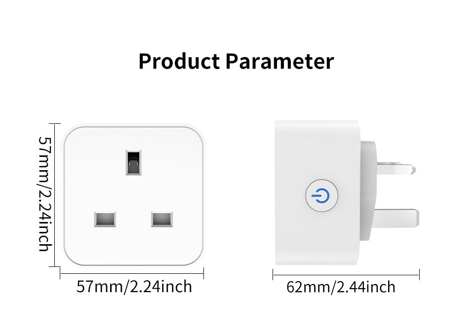 tuya wifi prise intelligente Plug de commande à distance et vocale avec des fonctions de planification et d'automatisation
