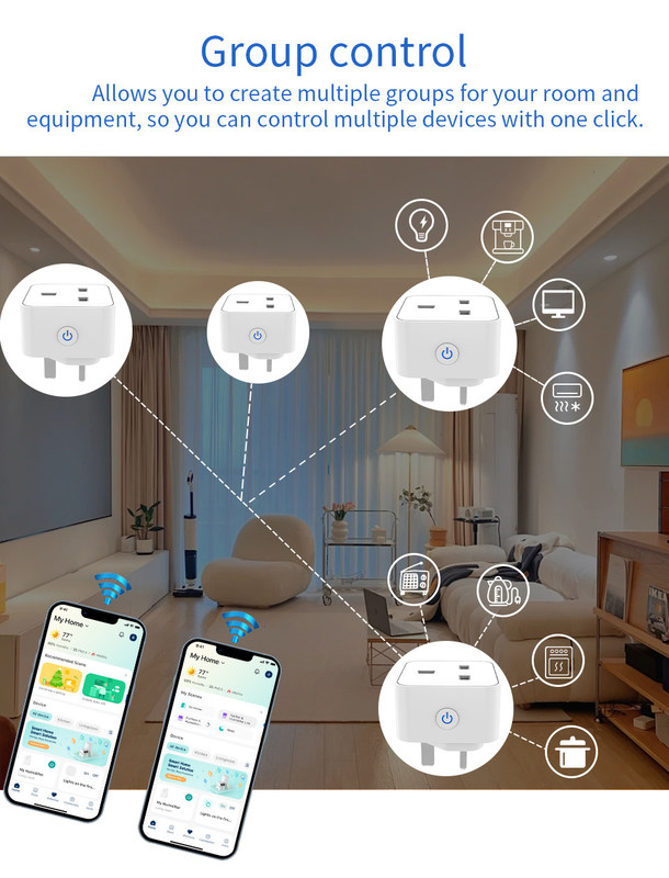 tuya wifi prise intelligente Plug de commande à distance et vocale avec des fonctions de planification et d'automatisation