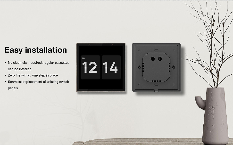 110V-240V Noir Smart Home Écran tactile de commande de la maison intelligente Panneau de commande de connexion intelligente multiple