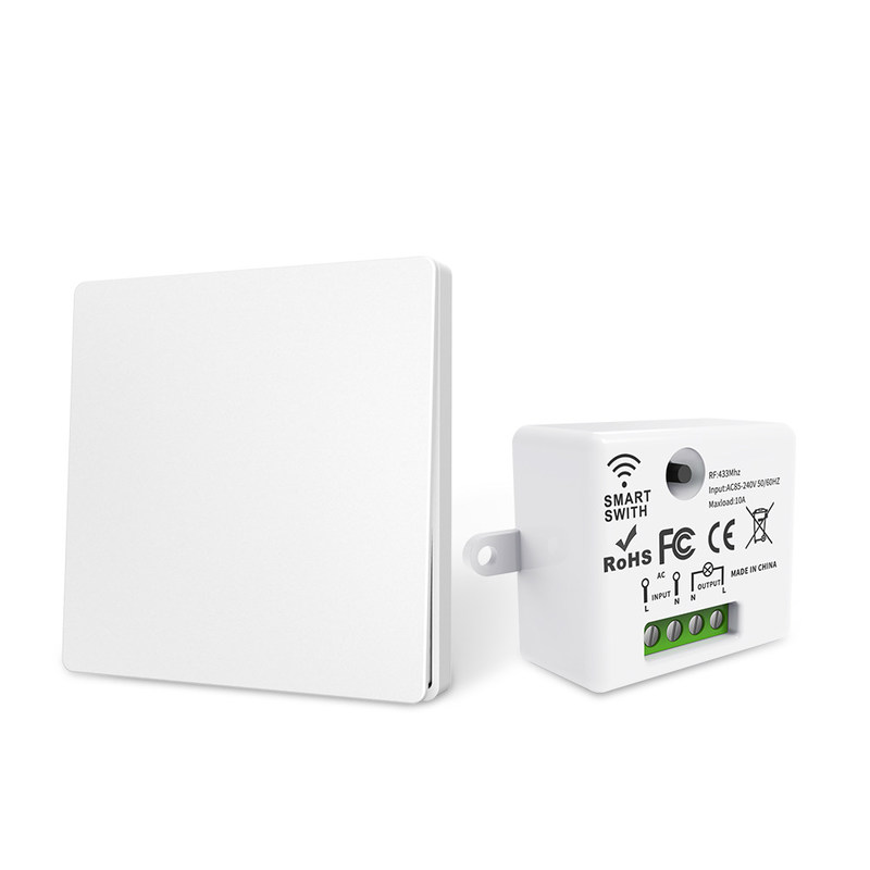 Commutateur de télécommande sans fil ABS 86 * 86 * 32 mm Pour une utilisation facile, pas besoin de batterie, support de plusieurs options de scène de contrôle.