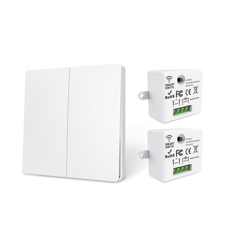 Commutateur de télécommande sans fil ABS 86 * 86 * 32 mm Pour une utilisation facile, pas besoin de batterie, support de plusieurs options de scène de contrôle.
