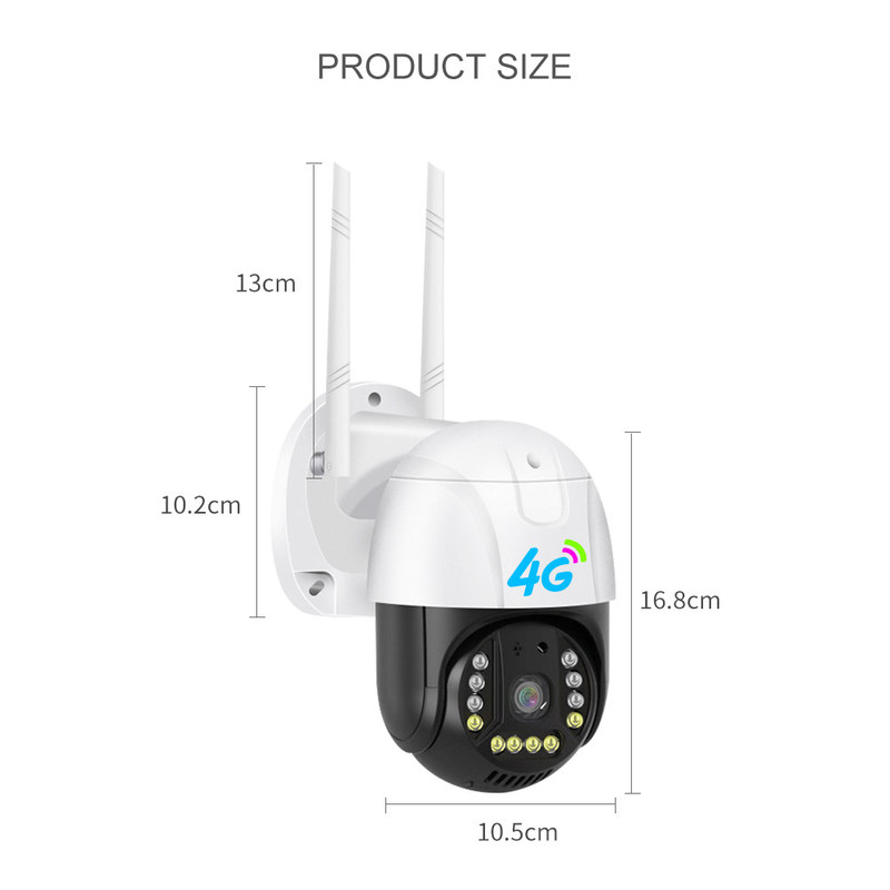 4G version 1080p Smart Rotatable Caméra avec vision nocturne technologie de surveillance avancée fournissent le système de sécurité