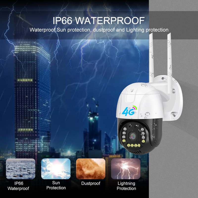 4G version 1080p Smart Rotatable Caméra avec vision nocturne technologie de surveillance avancée fournissent le système de sécurité