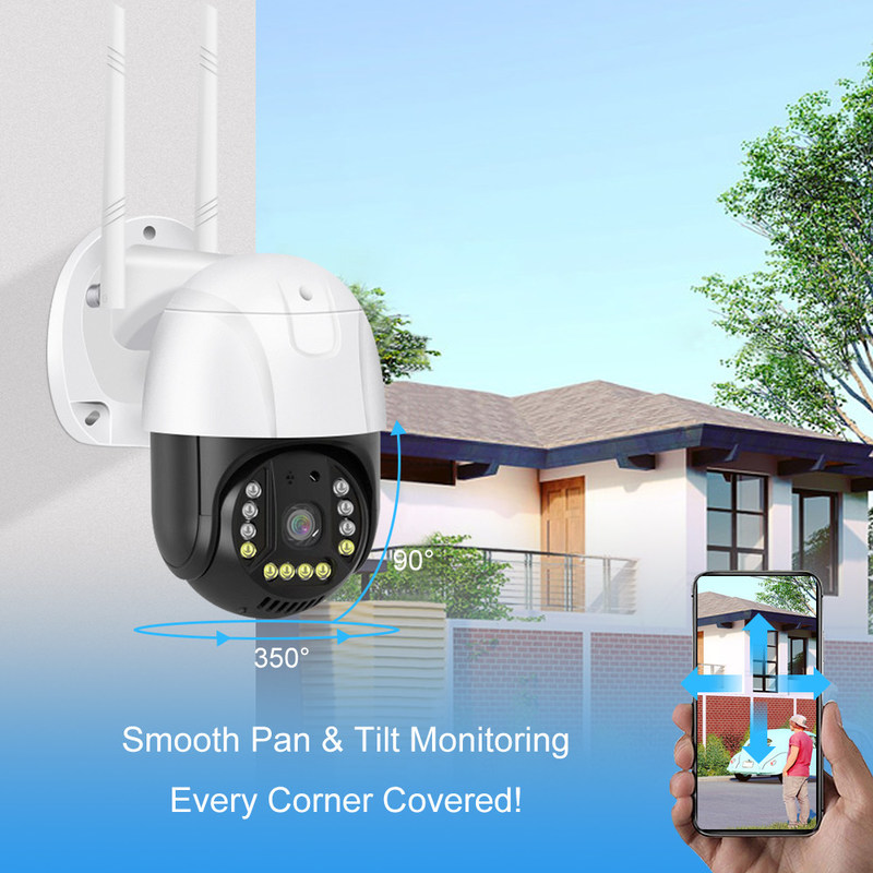 Version WIFI Adaptateur AC alimenté par caméra de surveillance intelligente avec vision nocturne et caméra intelligente audio bidirectionnelle