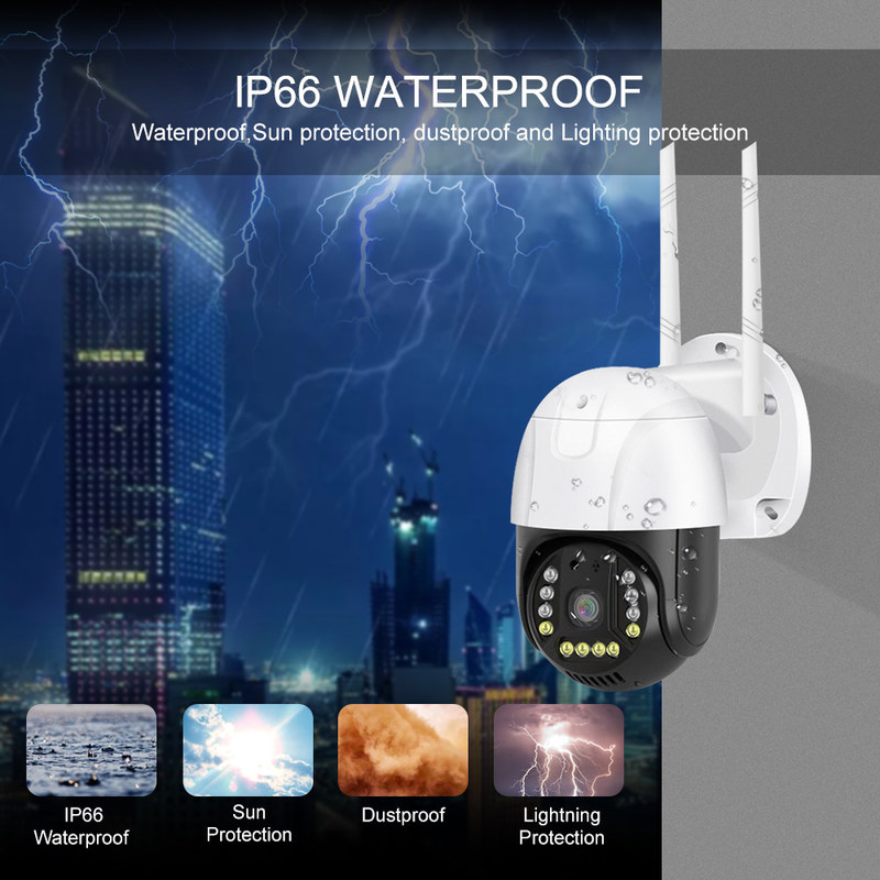 Version WIFI Adaptateur AC alimenté par caméra de surveillance intelligente avec vision nocturne et caméra intelligente audio bidirectionnelle