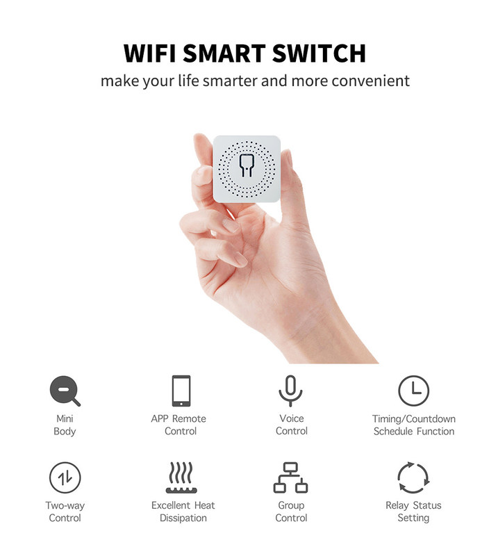 mini disjoncteur intelligent Solution intelligente fiable - Standard Wi-Fi activé - Compact Dispositif bset choix pour remettre en état le circuit ancien