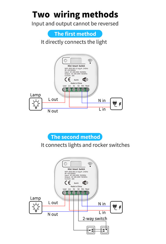 Commutateur de lumière à distance 16A Module de disjoncteur Tuya Timer intelligent Wall Light Commutateur de support de commande vocale