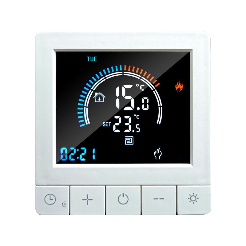 SIXWGH Tuya Thermostat Intelligent Wi-Fi Contrôle par Application Écran OLED Conception à Glissière Commande Vocale Programmation 7 Jours Charge 16A Fonctionne à Domicile