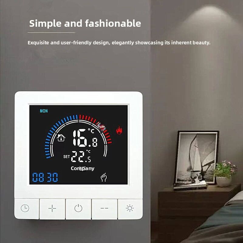 SIXWGH Tuya Thermostat Intelligent Wi-Fi Contrôle par Application Écran OLED Conception à Glissière Commande Vocale Programmation 7 Jours Charge 16A Fonctionne à Domicile