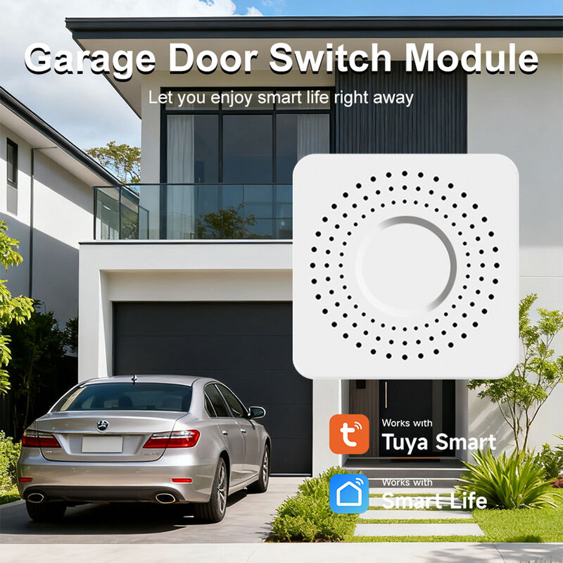SIXWGH WiFi Zigbee Garage Door Opener Smart Switch Module Tuya Smart Life App Compatible Télécommande Minuterie Horaire Fonctionne
