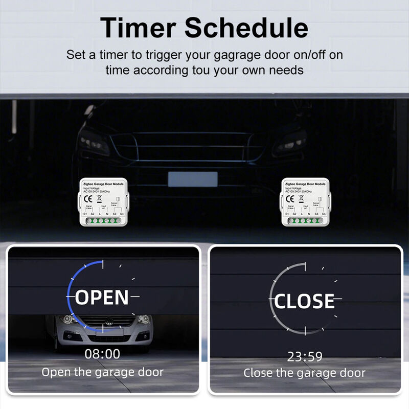 SIXWGH WiFi Zigbee Garage Door Opener Smart Switch Module Tuya Smart Life App Compatible Télécommande Minuterie Horaire Fonctionne