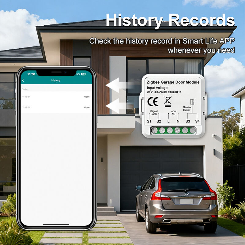 SIXWGH WiFi Zigbee Garage Door Opener Smart Switch Module Tuya Smart Life App Compatible Télécommande Minuterie Horaire Fonctionne
