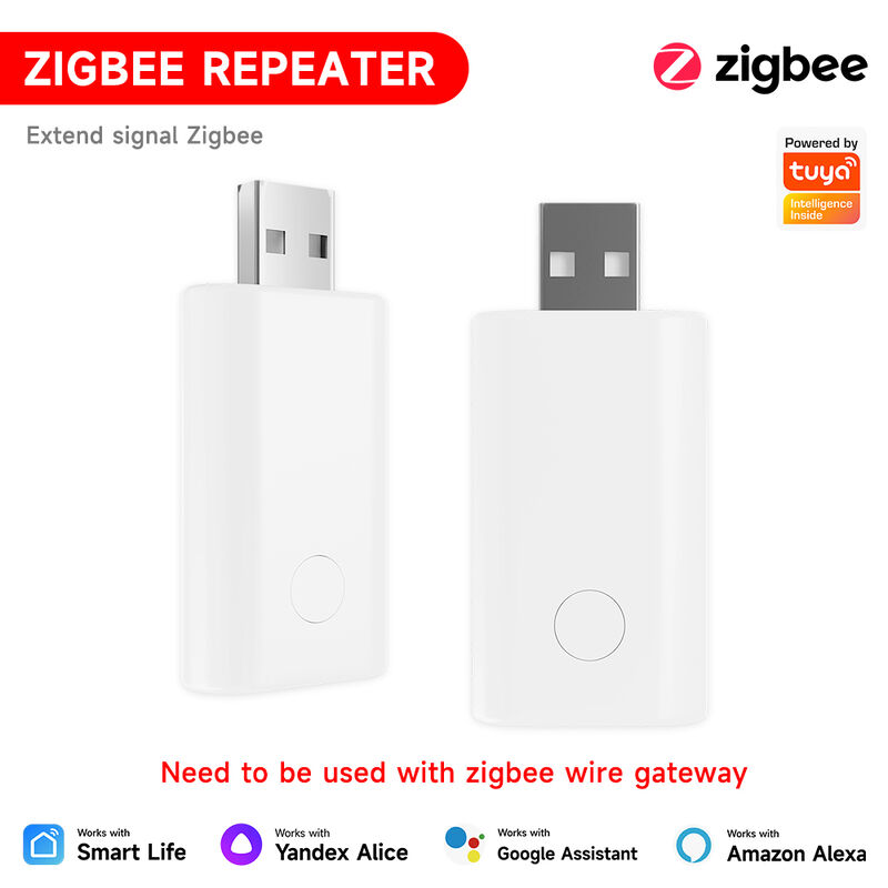 SIXWGH Zigbee Signal Repeater Extender Booster Tuya Smart Gateway USB Plug & Play Étend la portée 20-30m Grand réseau Mesh domestique
