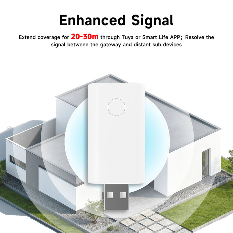 SIXWGH Zigbee Signal Repeater Extender Booster Tuya Smart Gateway USB Plug & Play Étend la portée 20-30m Grand réseau Mesh domestique