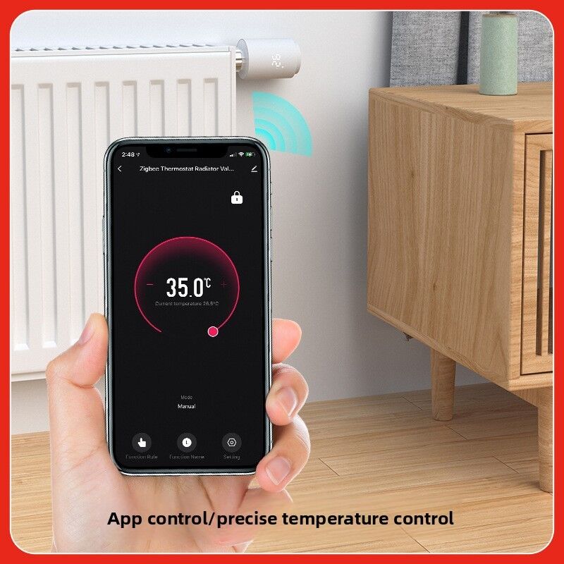 SIXWGH Tuya Zigbee & Wi-Fi Smart LCD écran tactile Thermostatique Radiateur Valve Contrôle de température programmable APP Voix Eco à la maison