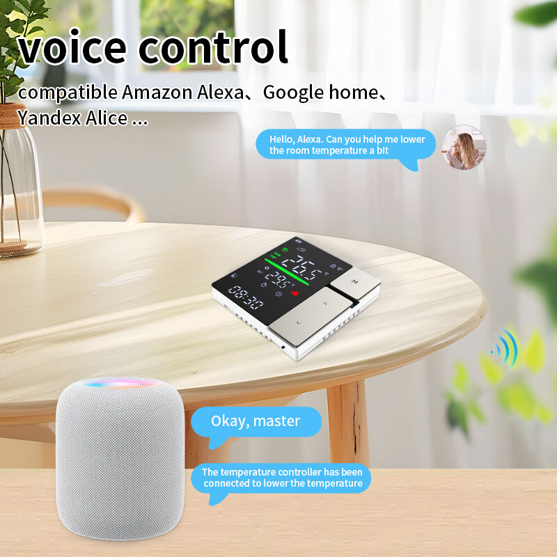 SIXWGH Thermostat Intelligent WiFi, Contrôle Vocal et Thermostat Programmable par Application pour Chauffage Électrique Chaudière à Eau Usage Domestique et Bureau