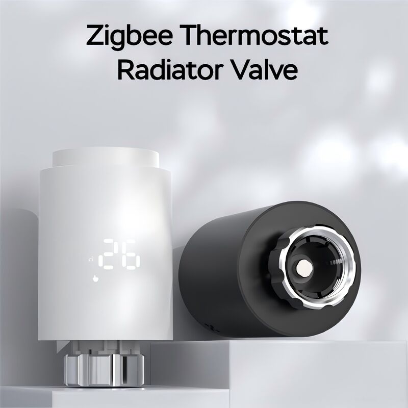 SIXWGH Valve thermostatique de radiateur intelligente Zigbee 3.0 (TRV) compatible Alexa/Google Assistant, application Tuya, chauffage sans fil programmable 7 jours