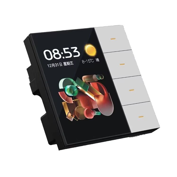 SIXWGH Smart Life Smart Touch Wall Switch 4 Gang WiFi Zigbee Panneau Radar Capteur Coloré Personnalisé Luxe à domicile Hôtel Bureau