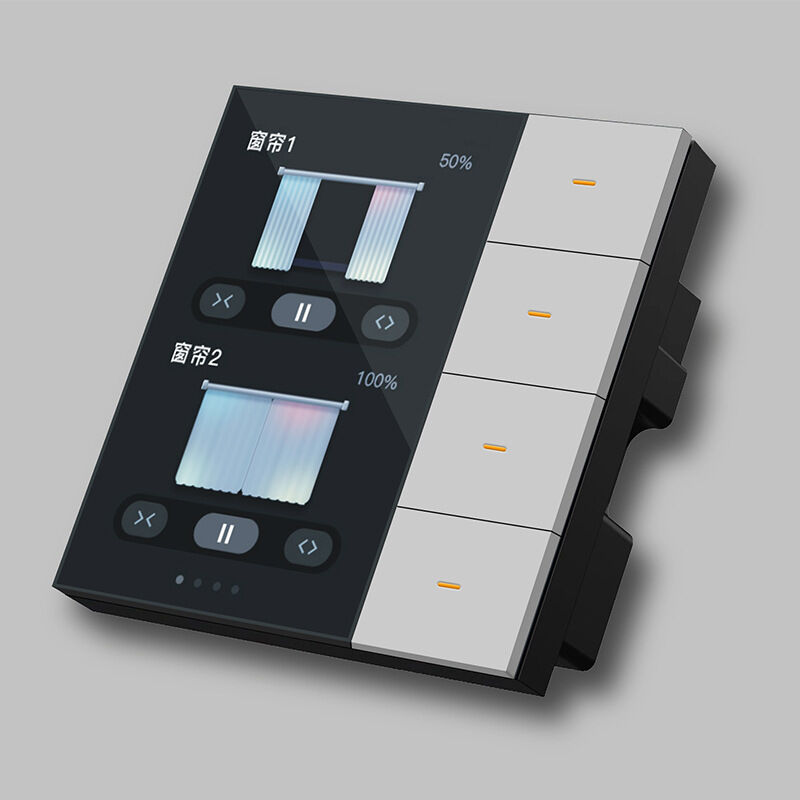 SIXWGH Smart Life Smart Touch Wall Switch 4 Gang WiFi Zigbee Panneau Radar Capteur Coloré Personnalisé Luxe à domicile Hôtel Bureau