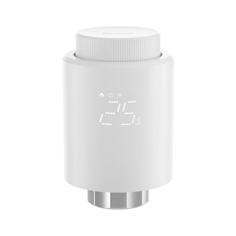 SIXWGH Tuya Zigbee Vanne Thermostatique Radiateur TRV Contrôle Vocal APP Programmation Automatique Design Barre Compatible Alexa/Google Home