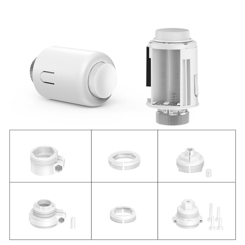 SIXWGH Tuya Zigbee Vanne Thermostatique Radiateur TRV Contrôle Vocal APP Programmation Automatique Design Barre Compatible Alexa/Google Home