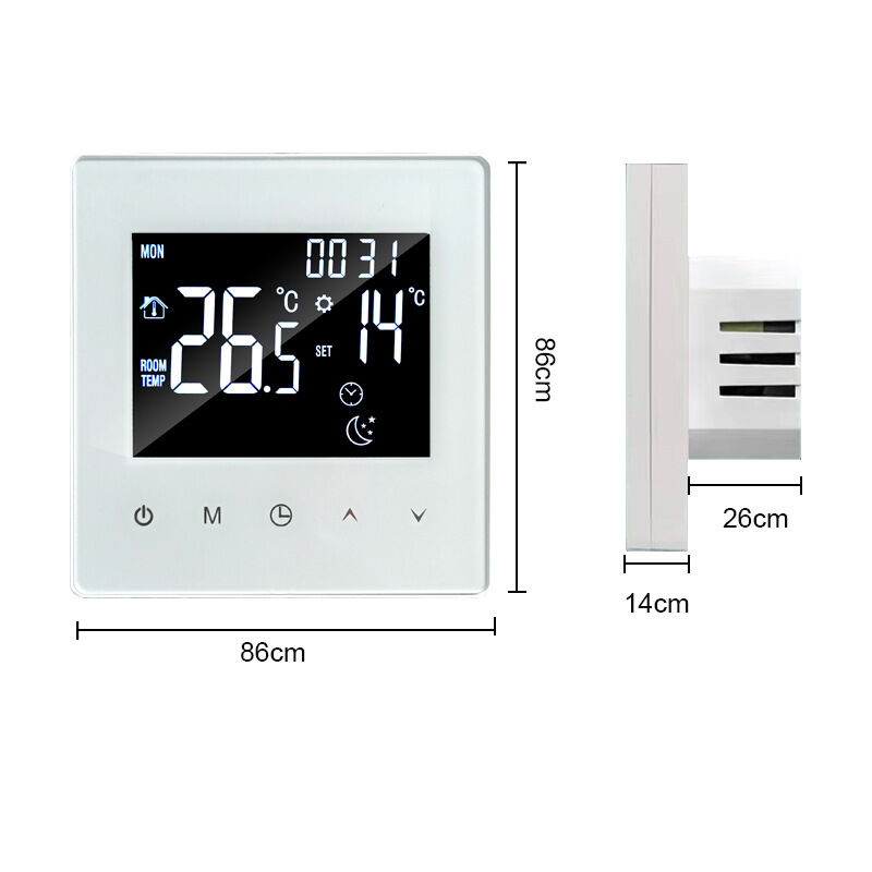 Thermostat intelligent de chauffage au sol WiFi avec commande vocale, application, écran LED pour un usage domestique et commercial