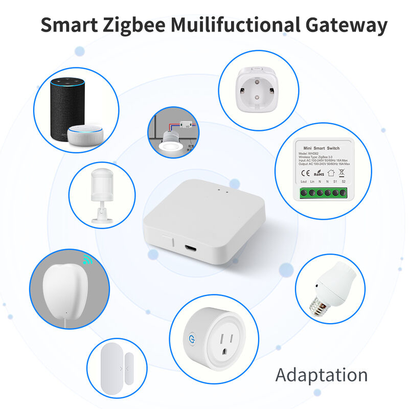 SIXWGH Mini Hub Multifonctionnel Intelligent Zigbee pour l'automatisation de la maison, compatible Wi-Fi et Bluetooth, contrôle vocal, sécurisé et à distance