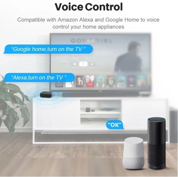 SIXWGH Tuya Smart Télécommande US/EU/PL Compatible Alexa Google Home Couverture à 360° Certifié FCC Télécommande Intelligente Zigbee IR 5V WiFi