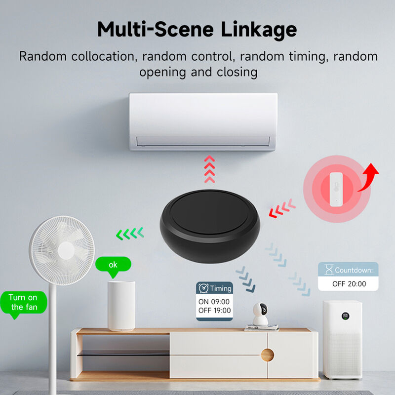 Télécommande Universelle Intelligente SIXWGH Wi-Fi IR + RF Alexa Google Home Commande Vocale 433/315MHz pour TV Ventilateur Application Tuya Smart Life