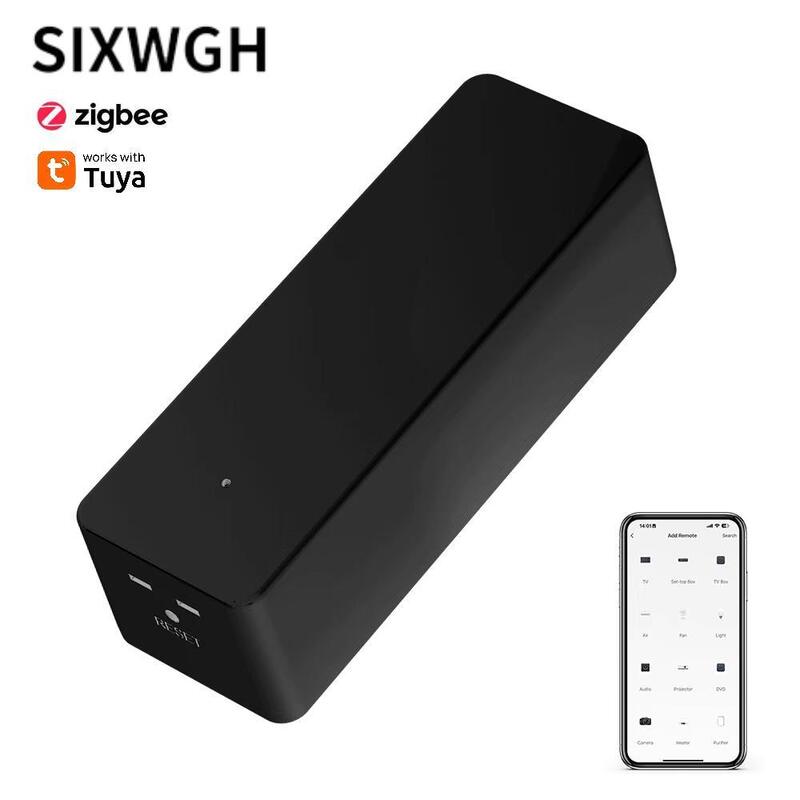 SIXWGH Nouvelle télécommande infrarouge intelligente TuyaZigbee Universelle AC/TV Blaster Compatible Alexa Google Home Barre Garage Voiture Batterie