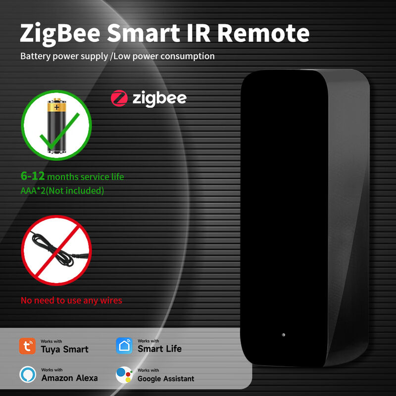 SIXWGH Nouvelle télécommande infrarouge intelligente TuyaZigbee Universelle AC/TV Blaster Compatible Alexa Google Home Barre Garage Voiture Batterie