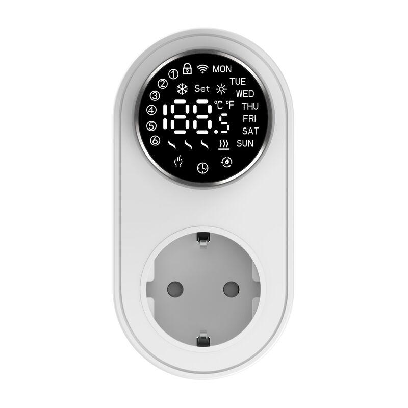 Contrôleur de température à double mode intelligent 16A 100-240V Alexa/connectivité WiFi Alarme température LED pour prise de courant