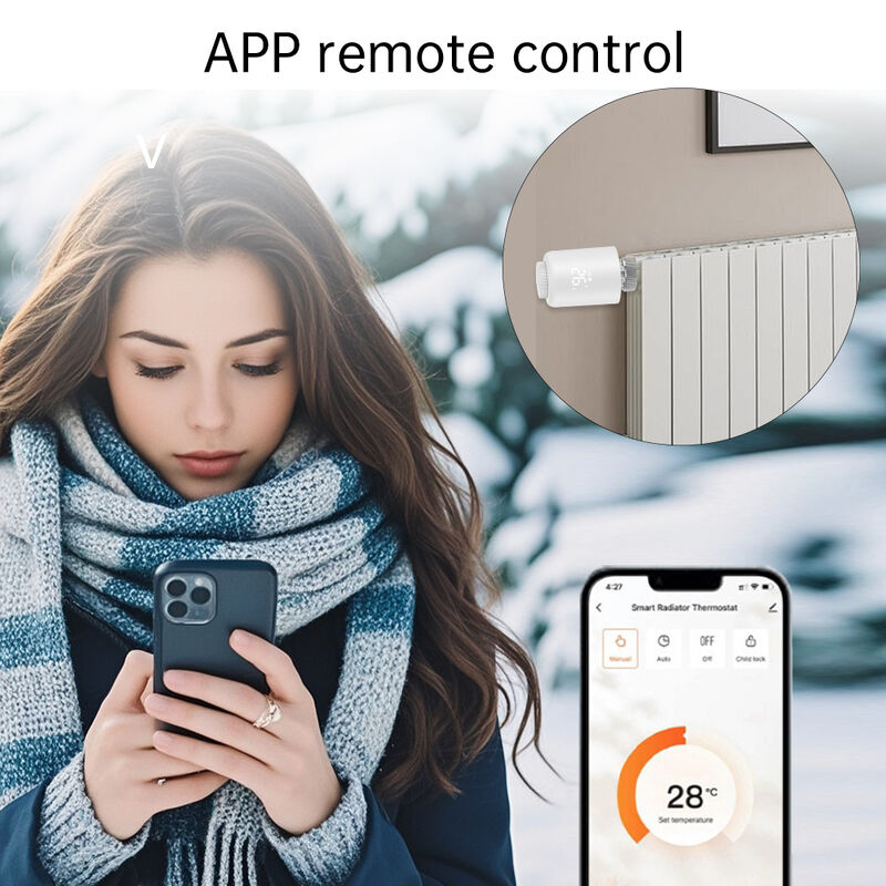 SIXWGH Tuya Zigbee 3.0 TRVL Smart Thermostat Radiateur OLED Actuateur de soupape Contrôleur de température programmable Android Flip Home