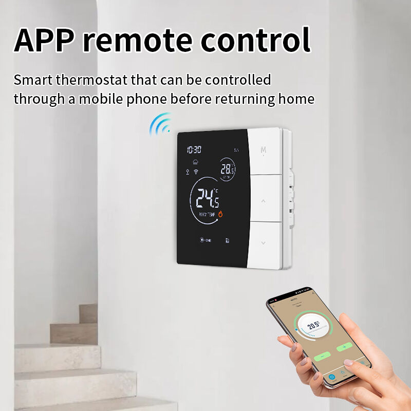 Thermostat intelligent WiFi SIXWGH pour utilisation hôtelière, application Tuya, contrôle vocal, chauffage au sol électrique 16A, contrôleur de température LCD