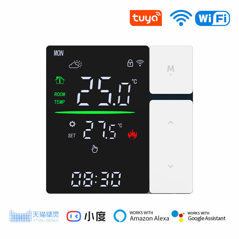 Contrôleur de thermostat wifi intelligent SIXWGH pour le chauffage de l'eau LED contrôle de la température à écran tactile