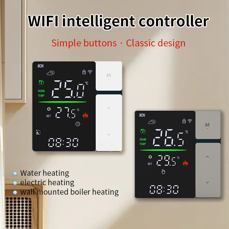 Contrôleur de thermostat wifi intelligent SIXWGH pour le chauffage de l'eau LED contrôle de la température à écran tactile