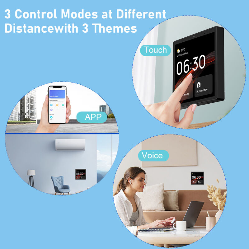 SIXWGH Panneau de contrôle intelligent pour maison 4 pouces tactile Alexa Tuya Passerelle Hub Zigbee 3.0 intégré Commande vocale Montage mural AIoT
